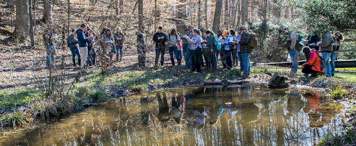 Dendrology class at the UT Arboretum.