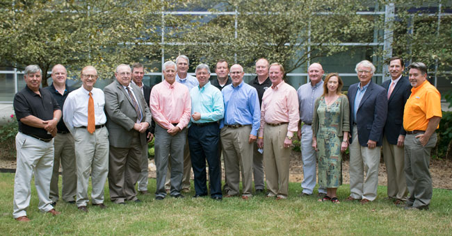 The FWF Advisory board outside of the Plant Biotechnology Building.
