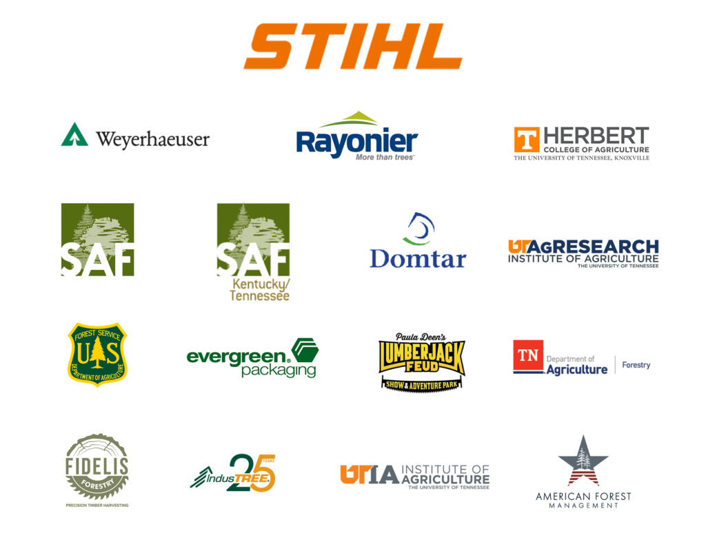 A collage of sponsor logos for the ASFC Forestry Conclave.
